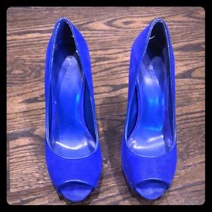 Rsvp blue suede heels